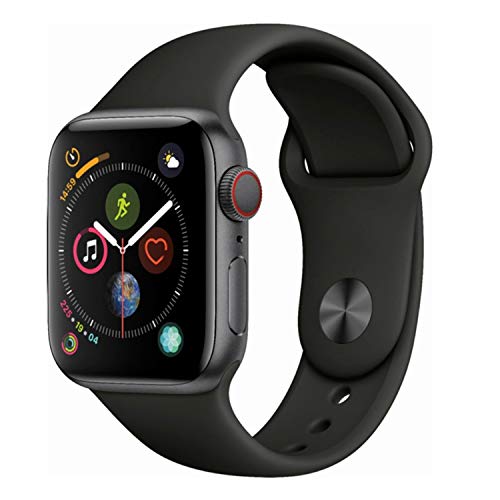 Apple Watch Series 4 GPS Cellular 44MM Space Gray Aluminum Case with Black Sport Band - MTUW2LL/A