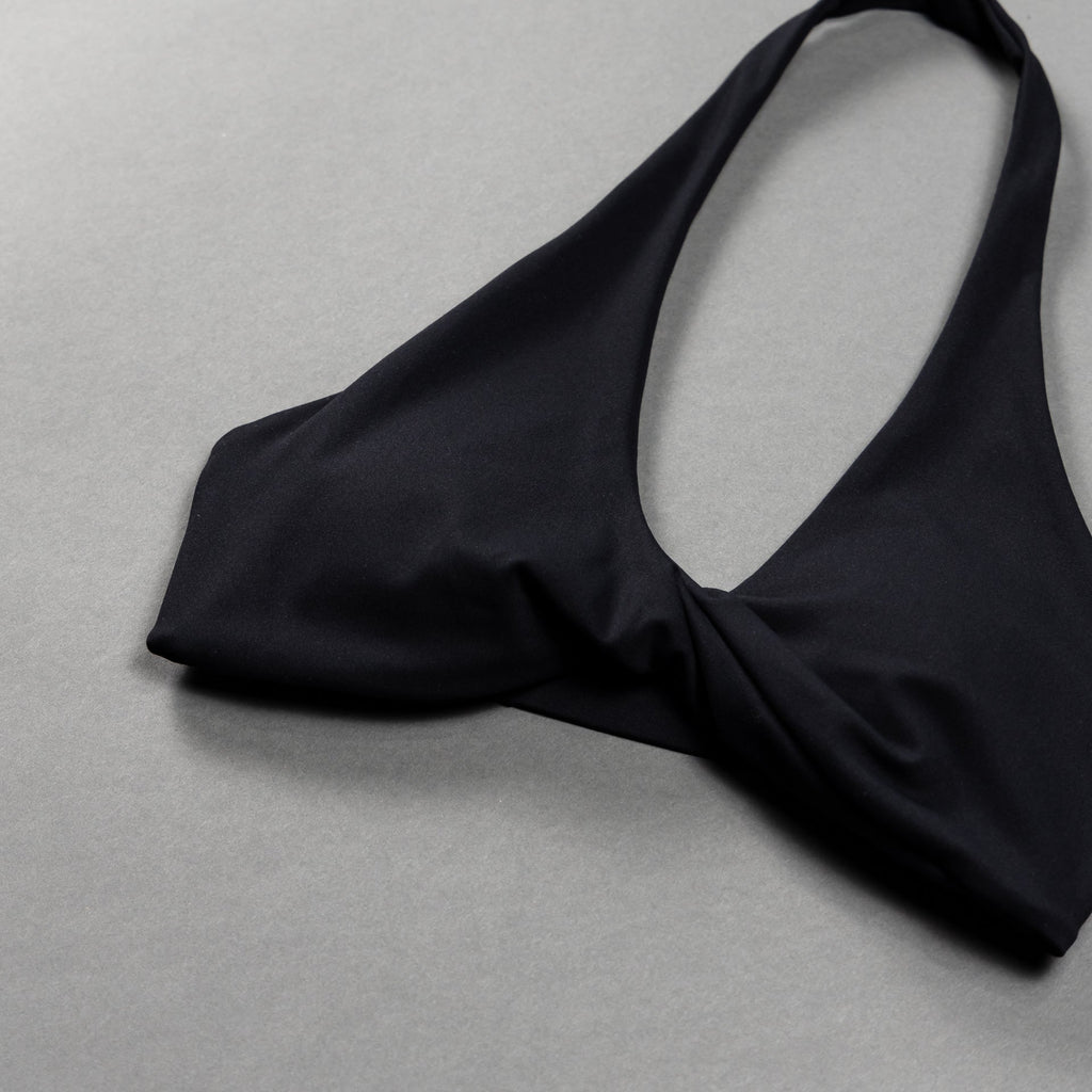 Alpha Black Halter Twist Bra (SALE)